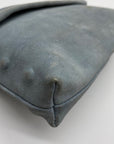 Hammit Baby Blue Suede Fold Over Medium VIP Crossbody Bag