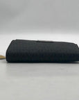 Michael Kors Black Signature Canvas and Leather Double Zipper Wallet Wristlet