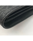 Michael Kors Black Signature Canvas and Leather Double Zipper Wallet Wristlet