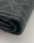 Michael Kors Black Signature Canvas and Leather Double Zipper Wallet Wristlet