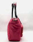 Coach Confetti Pink Ruched Nylon Court Tote Bag