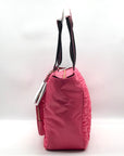 Coach Confetti Pink Ruched Nylon Court Tote Bag