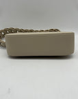 MMS Beige Leather Shoulder Bag