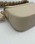 MMS Beige Leather Shoulder Bag