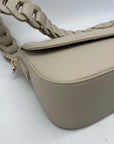 MMS Beige Leather Shoulder Bag