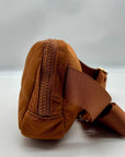 MMS Brands Brown Fabric Quilted Puffer Belt Bag