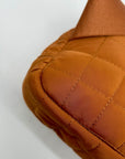 MMS Brands Brown Fabric Quilted Puffer Belt Bag