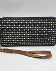 Fossil Black And White Patterned Leather RFID Logan Wallet