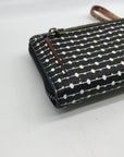 Fossil Black And White Patterned Leather RFID Logan Wallet