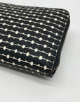 Fossil Black And White Patterned Leather RFID Logan Wallet