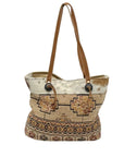 Myra Bardic Brown Canvas Tote Bag