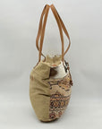 Myra Bardic Brown Canvas Tote Bag