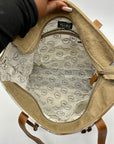Myra Bardic Brown Canvas Tote Bag