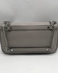 Michael Kors Gray Leather Fulton Shoulder Flap Crossbody Bag