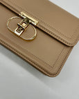 MMs Brands Tan Faux Leather Crossbody Bag