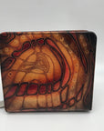 Bambas Art Hand Painted Leather Bi-Fold Wallet