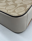 Coach Signature Rabbit & Carriage Coated Canvas Box Satchel