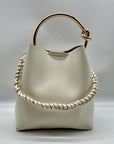 Aldo Beige Faux Leather Bienkax Medium Bucket Bag
