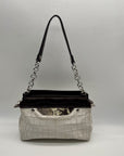 Henri Bendel Croc-Embossed Leather Shoulder Bag