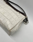 Henri Bendel Croc-Embossed Leather Shoulder Bag