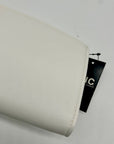 I.N.C. International Concepts White Faux Leather Averry Tunnel Small Crossbody