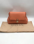 Jules Kae Peach Ellie Turn Lock Clutch