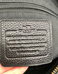 Coach Black Pebbled Leather Prairie Convertible Satchel Bag