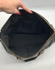 Coach Black Pebbled Leather Prairie Convertible Satchel Bag