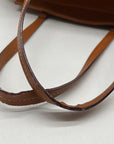 Dooney & Bourke Brown Crosshatch Leather Tote Bag