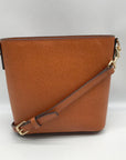 Dooney & Bourke Brown Pebbled Grain Small Zip Crossbody Bag