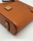 Dooney & Bourke Brown Pebbled Grain Small Zip Crossbody Bag