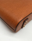 Dooney & Bourke Brown Pebbled Grain Small Zip Crossbody Bag