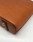 Dooney & Bourke Brown Pebbled Grain Small Zip Crossbody Bag