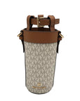 Michael Kors Vanilla & Acorn Coated Canvas Large Bottle Holder