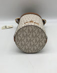 Michael Kors Vanilla & Acorn Coated Canvas Large Bottle Holder