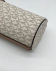 Michael Kors Vanilla & Acorn Coated Canvas Large Bottle Holder