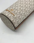 Michael Kors Vanilla & Acorn Coated Canvas Large Bottle Holder