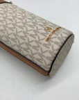 Michael Kors Vanilla & Acorn Coated Canvas Large Bottle Holder