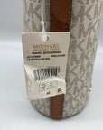 Michael Kors Vanilla & Acorn Coated Canvas Large Bottle Holder