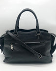 Coach Black Grain Leather & Suede Drew Satchel F40862