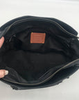 Coach Black Grain Leather & Suede Drew Satchel F40862