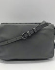 Vera Wang Grey Quilted Faux Leather Crossbody Bag