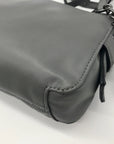 Vera Wang Grey Quilted Faux Leather Crossbody Bag
