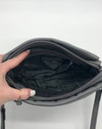 Vera Wang Grey Quilted Faux Leather Crossbody Bag