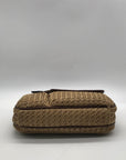 Rosetti Tan Woven Straw Shoulder Bag
