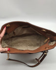 Michael Kors Brown Saffiano Leather Shoulder Bag