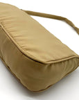 Prada Beige Tessuto Nylon Small Pouch Vintage Handbag
