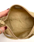 Prada Beige Tessuto Nylon Small Pouch Vintage Handbag