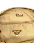 Prada Beige Tessuto Nylon Small Pouch Vintage Handbag