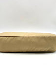 Prada Beige Tessuto Nylon Small Pouch Vintage Handbag